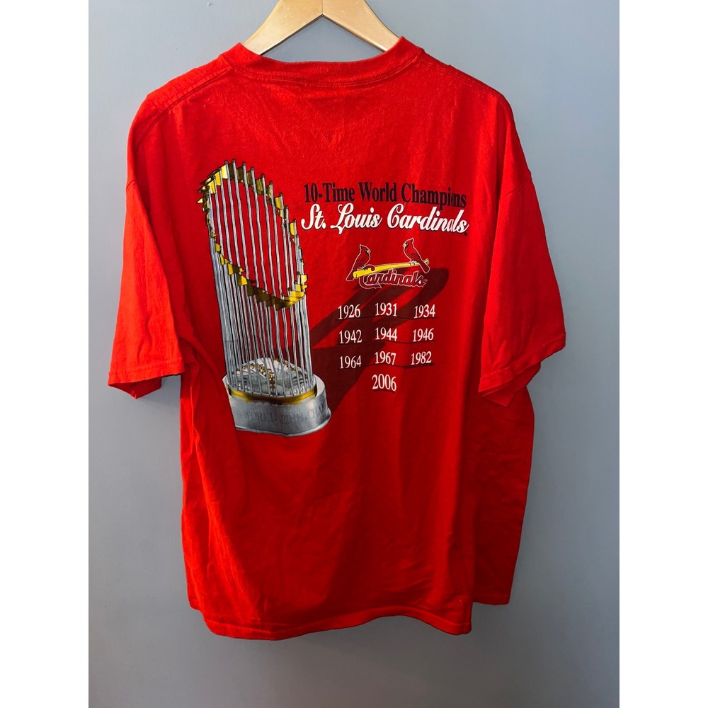 Lee Sport St Louis Cardinals 10 Time World Series‎ Champions Red T Shirt
